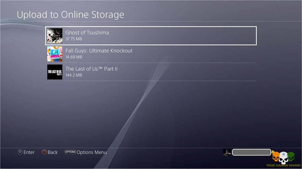 upload to online storage ps4