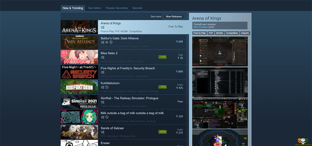 steam trending